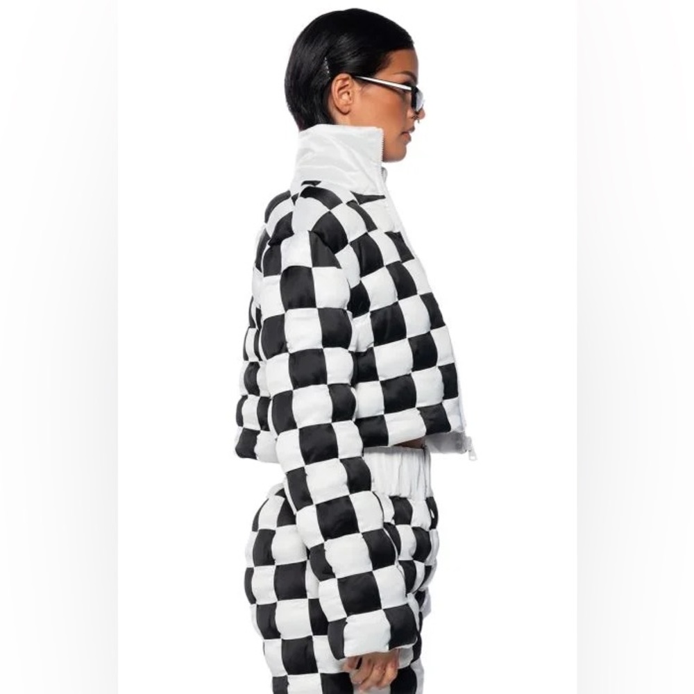 CHECKMATE WOVEN CROP BOMBER & JOGGER - Picture 8 of 11
